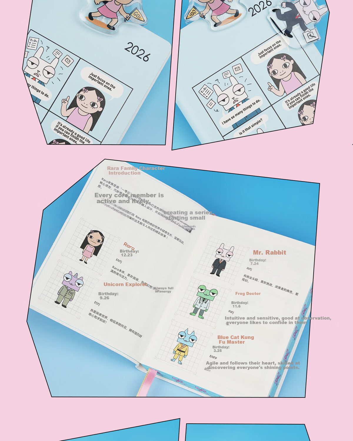Chenzao Transparent Quote Book Cover for A6 Pocket Notebook - Transparent Version 6