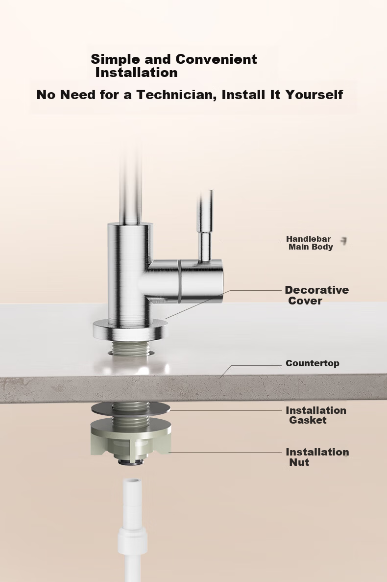 JOMOO Single Cold Kitchen Faucet Silicon Brass Water Purifier Direct Drinking Rotatable Spray Gun Gray 79007 18