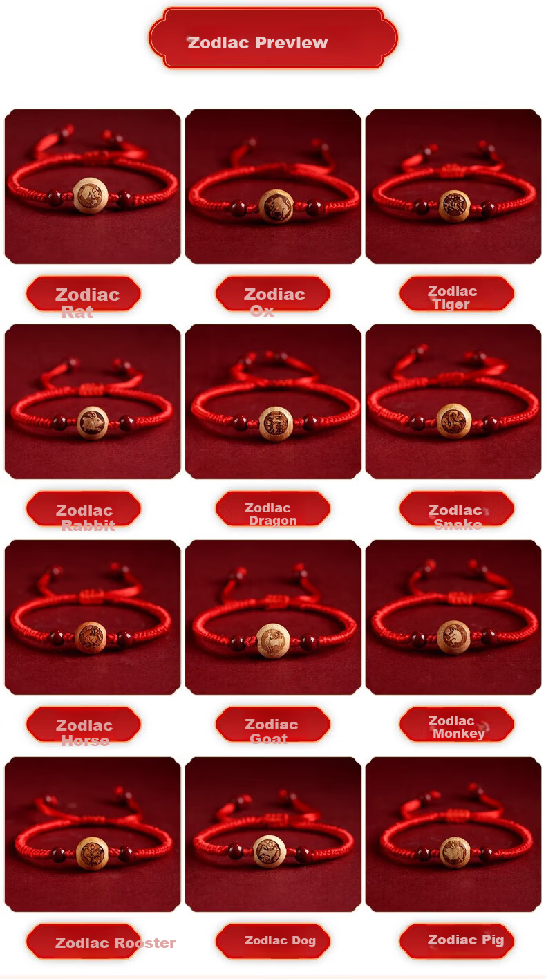 Benming Tang Red String Bracelet for Women Authentic Old Peach Wood Cinnabar Amulet Good Luck Charm High School Exam Blessing Gift Birthday Present for Girlfriend 12