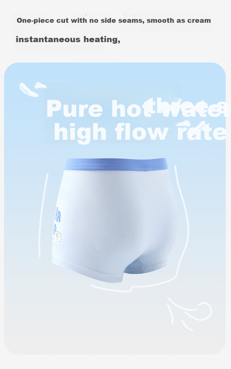 Jiusuiban Boys' Underwear 7A Antibacterial Double-Layer Silk Gusset Boxer Briefs Breathable Student Shorts 7