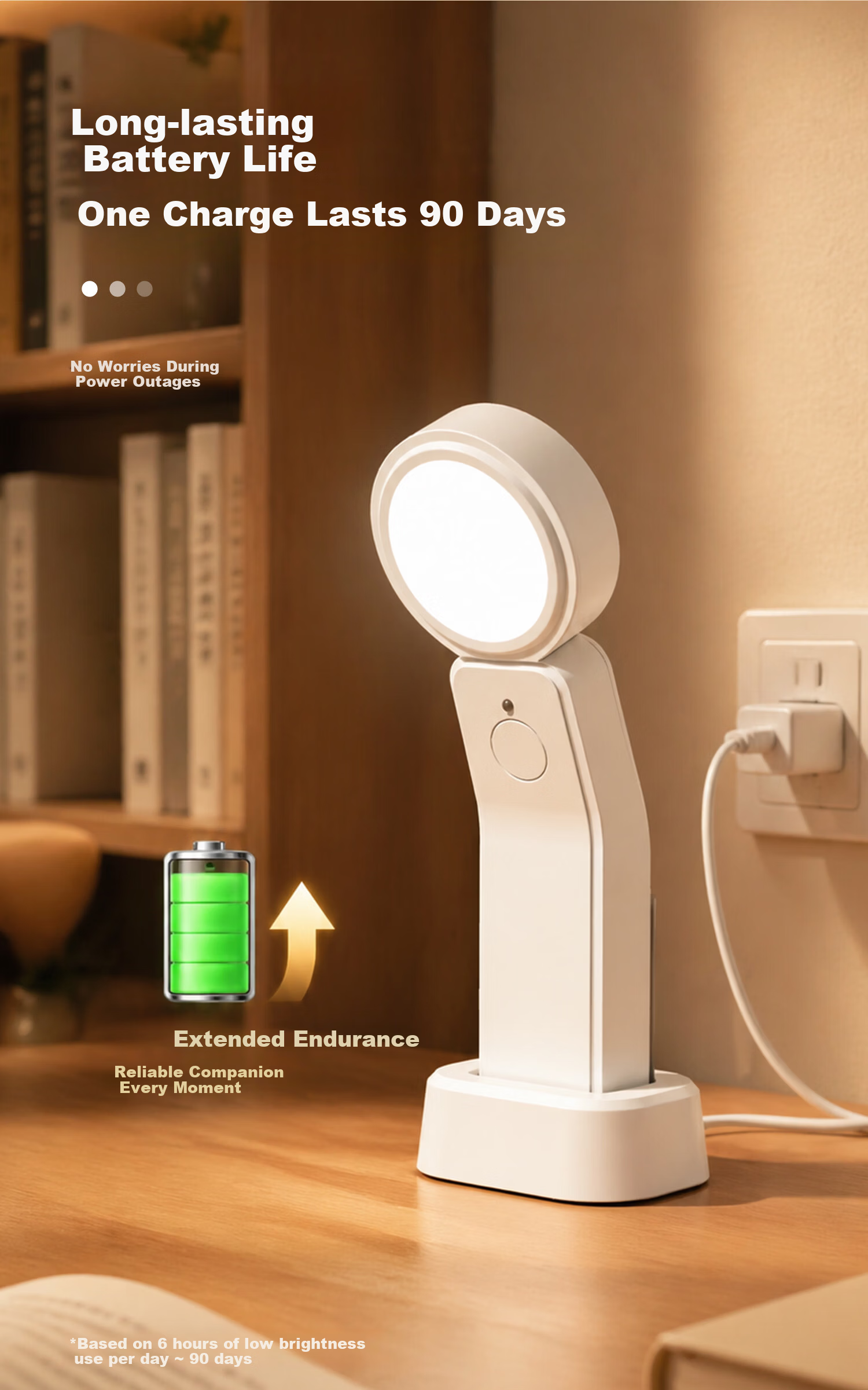 Heart LocK Rechargeable Small Desk Lamp Eye Protection Study Dorm Bedroom Bedside Reading Lamp Student Desk Office Night Light 3