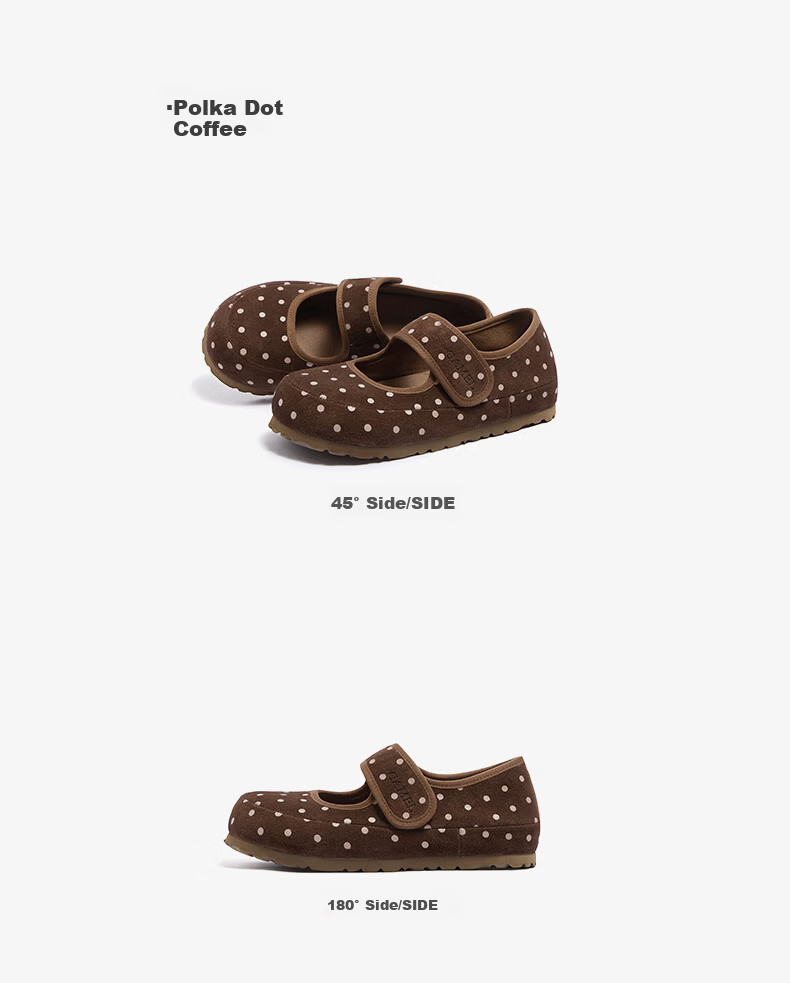 CAMEL Soft Bag 2nd Generation Doll Birkenstock Thin Sole Mary Jane Shoes L26S700191A Polka Dot Coffee (Full Coverage) Size 36 5