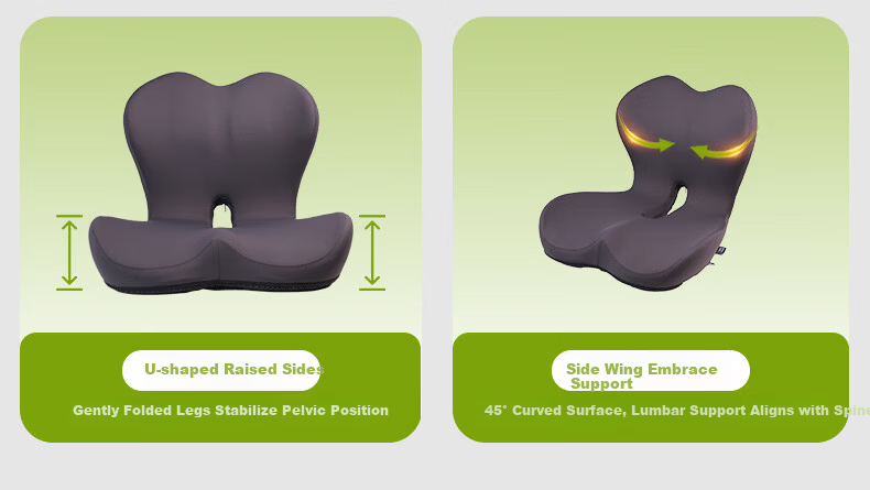 Bubble Waist Support Ergonomic Lumbar Cushion Integrated Backrest Office Chair Seat Pad Long Sitting Essential Father's Day Gift 7