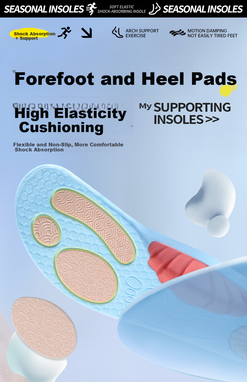 3AnGnI Shell TPU Arch Support Insoles Sports Shock Absorption Comfortable Resilient Antibacterial Men's and Women's Footwear Inserts 9
