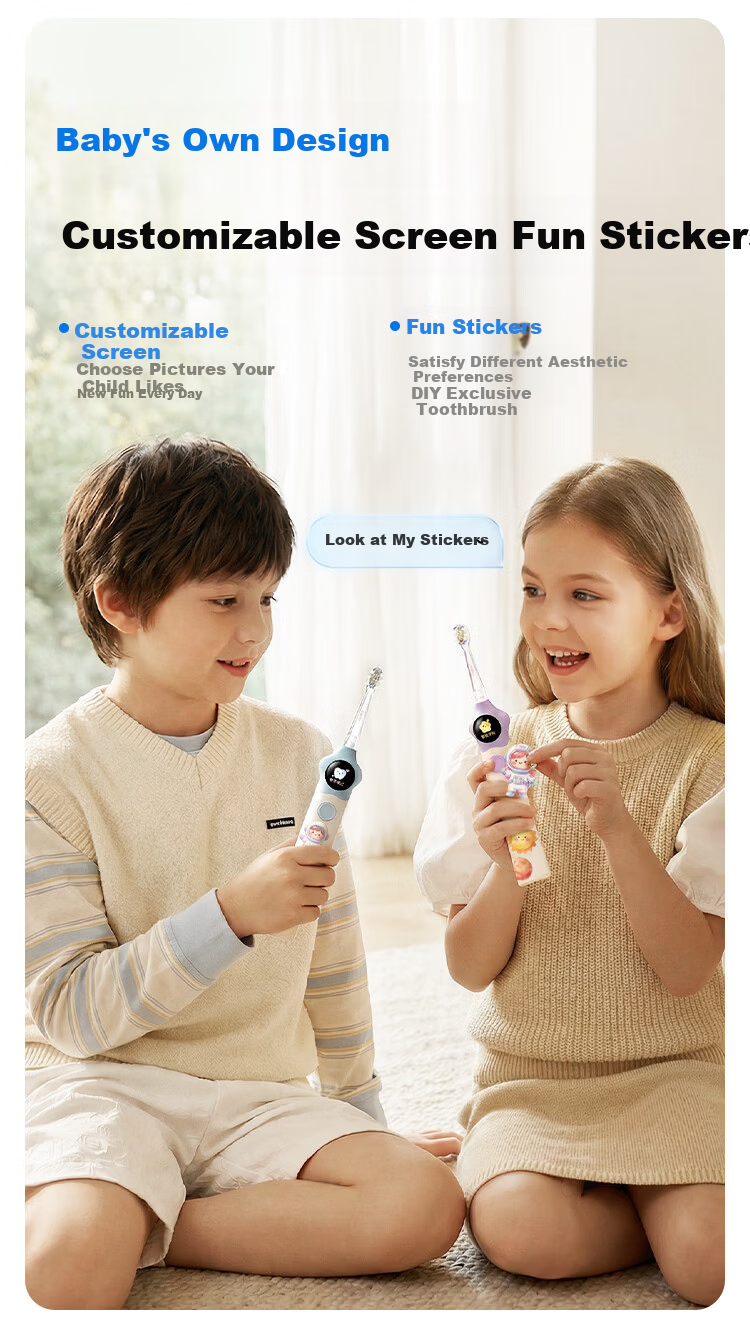 JD Jingzao Kids Electric Toothbrush K5 Real-time Missed Brushing Reminder APP Connectivity Designed for Children Ages 3-16 Birthday Children's Day Gift Quiet Blue [Price Guarantee 618] 6