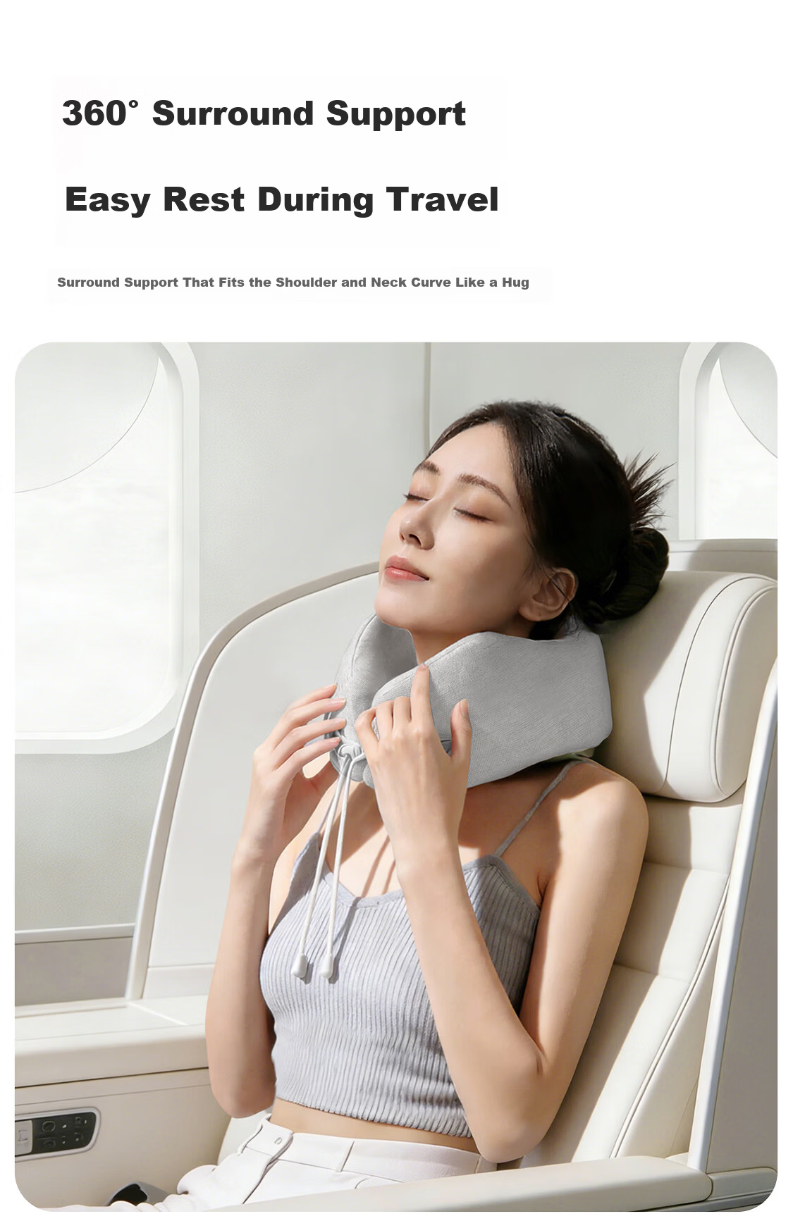 Bubble U-Shaped Neck Pillow Portable Neck Support Pillow Travel Neck Pillow for Airplane Long-Distance Trips Business Travel U-Shape Neck Cushion 4