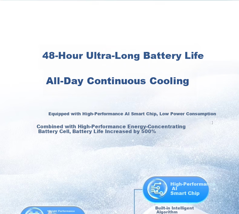 OYOCO Instant 16° Cooling Semiconductor Handheld Mini Portable Silent USB Rechargeable Outdoor Fan Long Battery Life 18