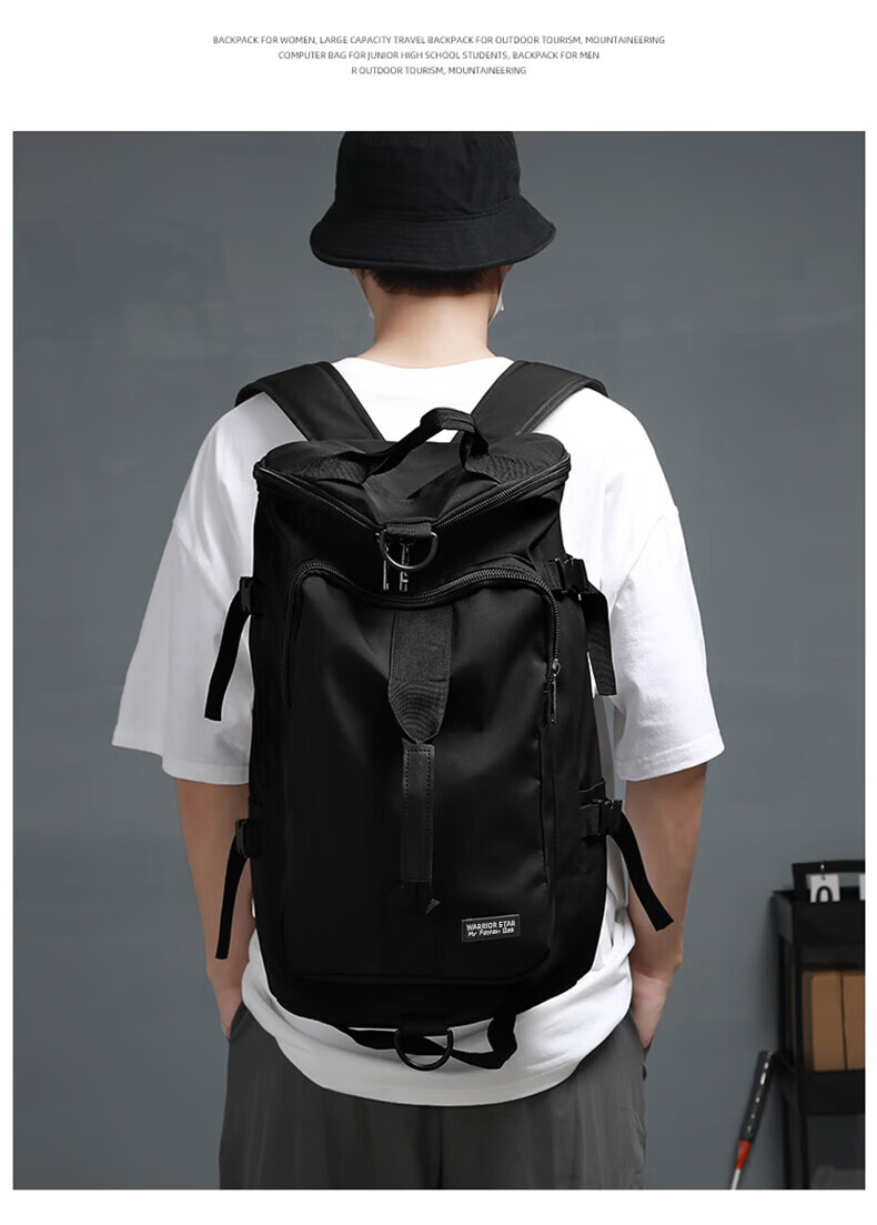 Warrior Men's Travel Bag Large Capacity Multifunctional Commuter Short Trip Business Luggage Handheld Crossbody Gym Bag 12