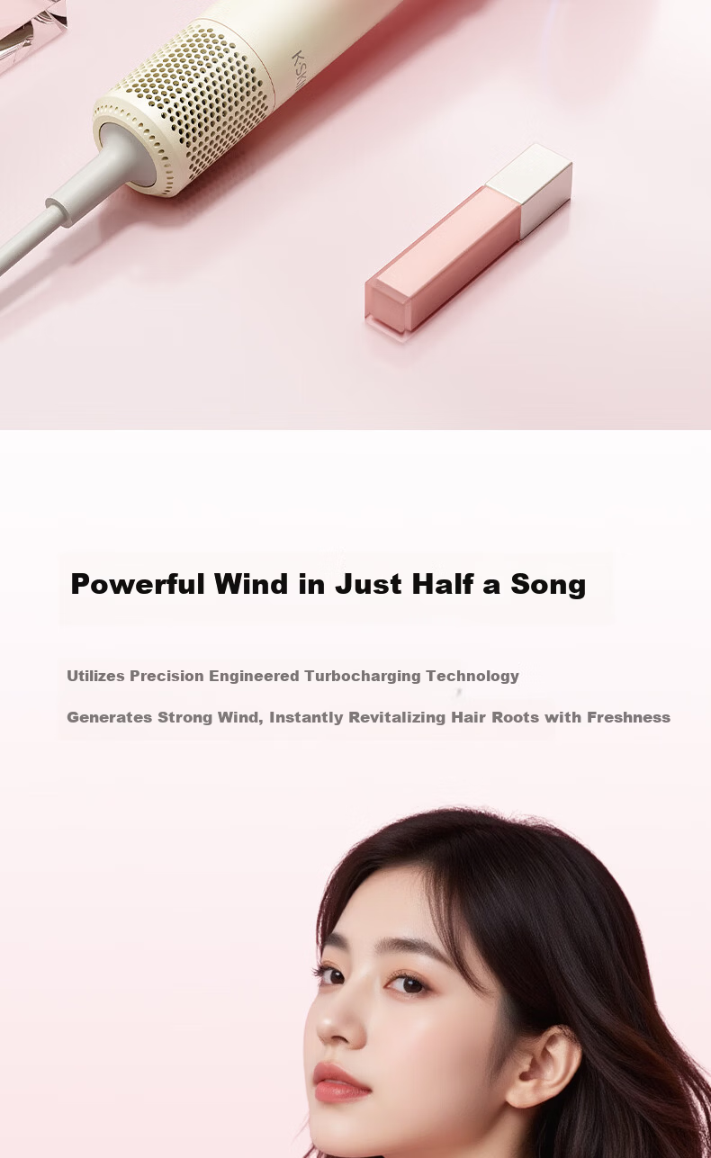 Kandao【Price Guarantee 618】Hair Dryer High-Speed Wind Large Negative Ion Hair Care Quiet Fast Drying Plasma Hair Dryer Home Use Birthday Gift for Girlfriend 10