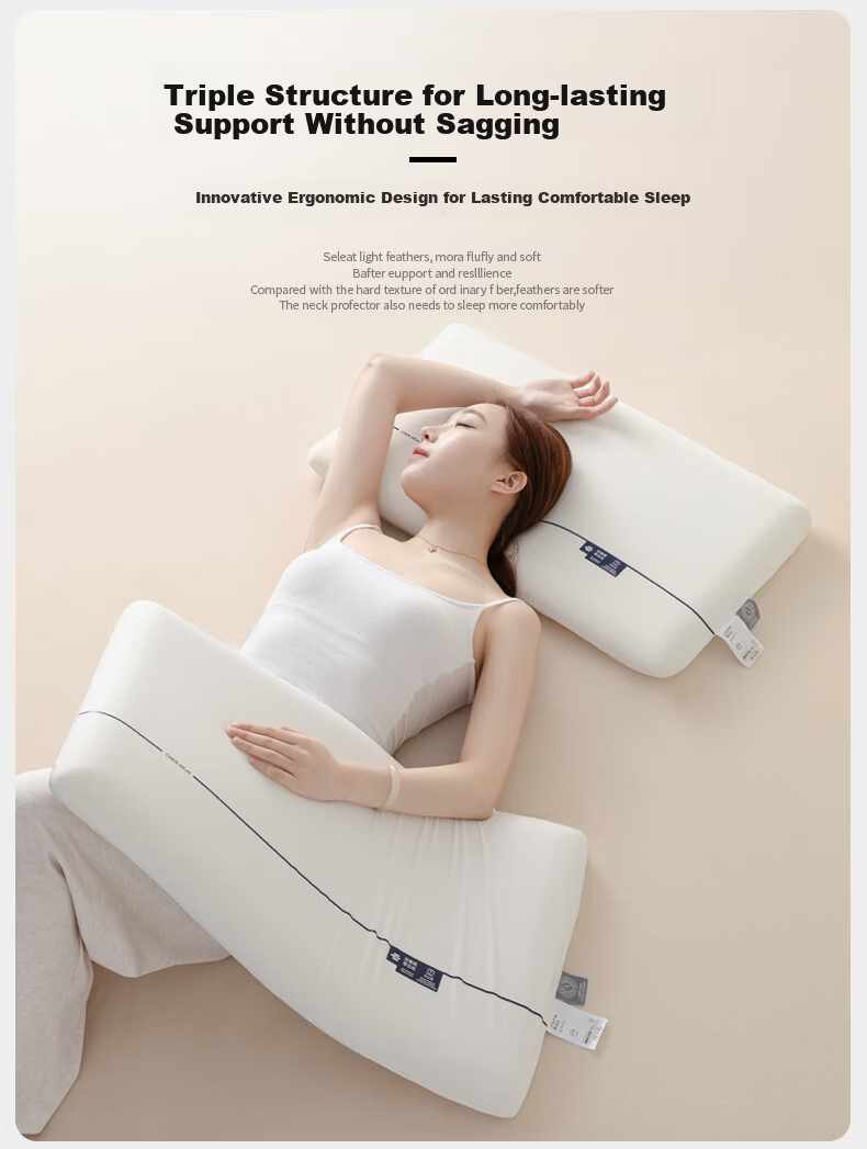 Miiow Slow Rebound Space Memory Foam Pillow Neck Support Sleep Aid Deep Sleep Pillow Core Adult 42*70cm 12