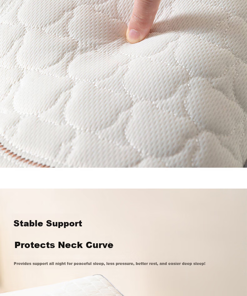 Red Bean Latex Neck Support Pillow for Cervical Spine Deep Sleep 48x74 Low Pillow Single Pack 11