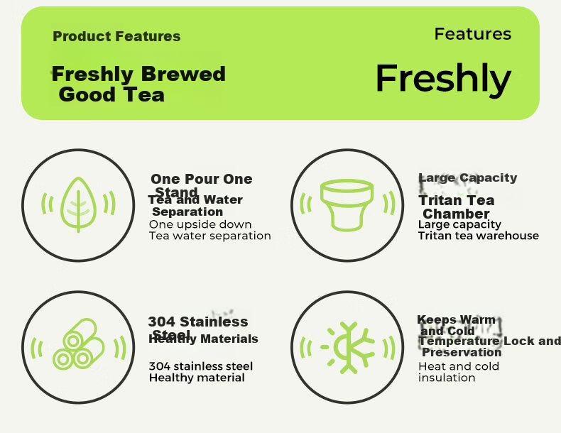 HAERS Insulated Starry Fruit Tea Separation Cup Independent Tritan Tea Compartment 304 Stainless Steel 300ML Tea Brewing Cup - Pink 2