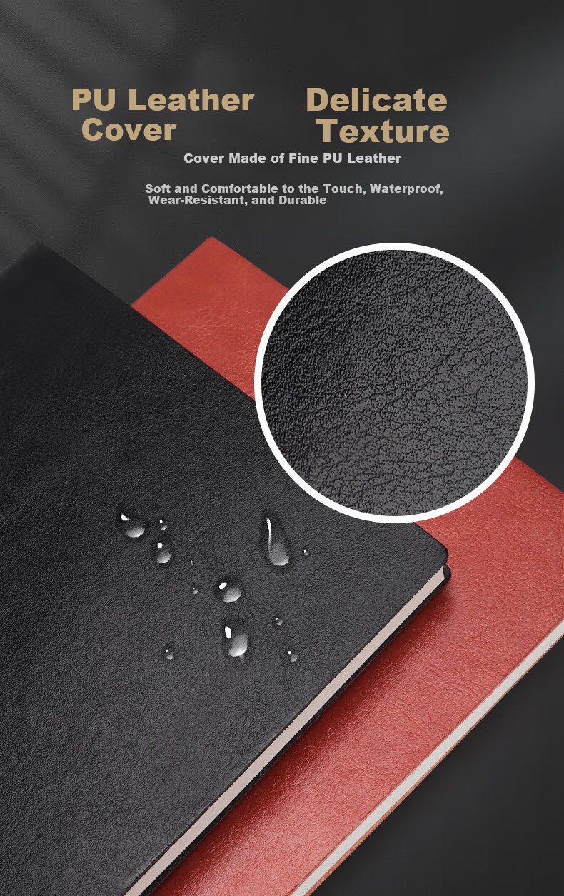 BAOKE Business Soft Leather Notebook 18K/96 Pages Black NB3118 3