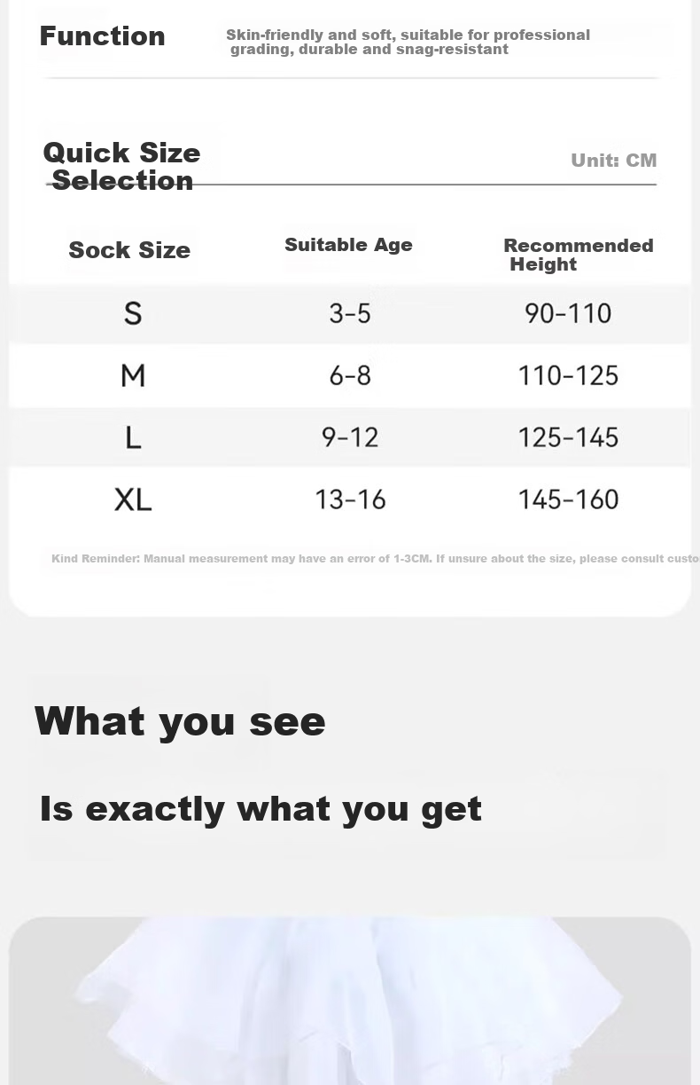 Mianqixiong Children's Dance Socks Spring and Autumn Thin White Tights Summer Leggings Girls Pantyhose for Dance Practice 26