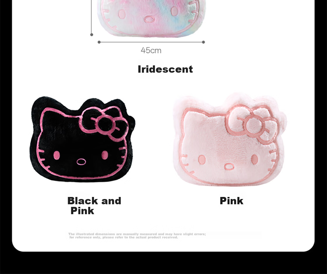 MINISO Sanrio Family Series Hello Kitty No.18 Large Head Pillow Sofa Cushion Birthday Gift Pink 10