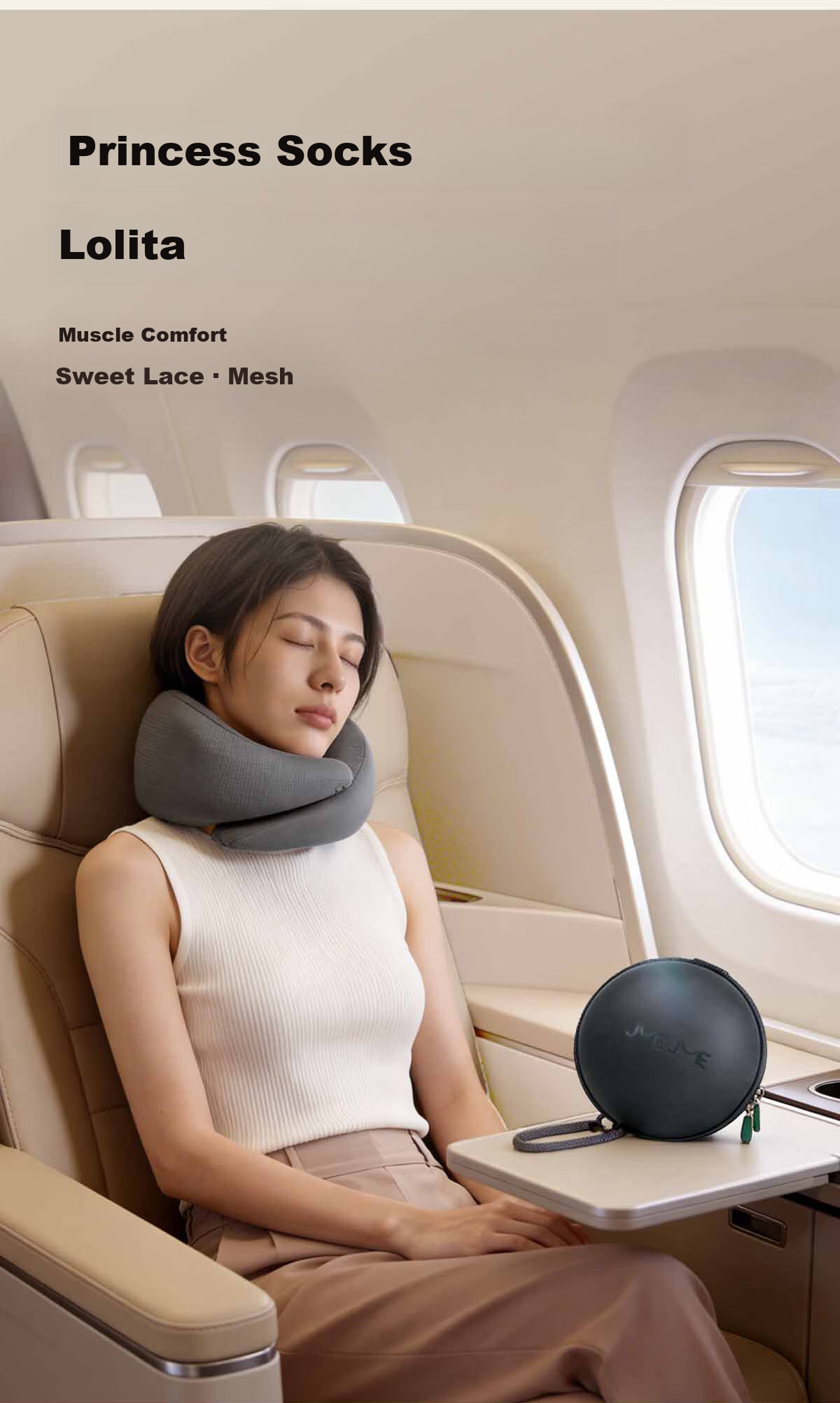 JueQingSong Zero U-Shaped Neck Pillow Travel Pillow Portable U-Shaped Pillow for Airplane and Train Neck Support Sleep Pillow 6