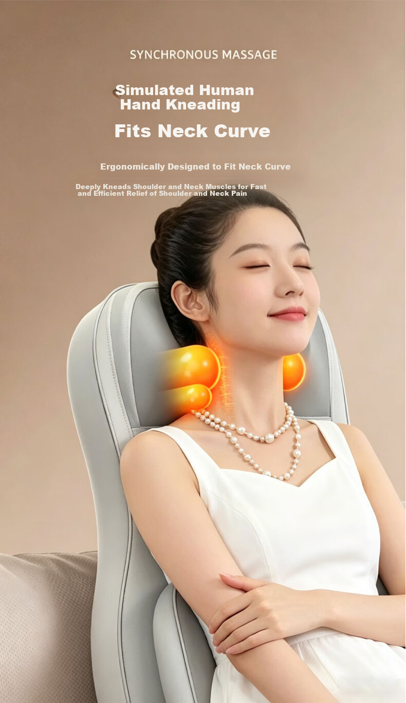 AUX WP-SCK1 Massage Cushion Pad Neck Massager Shoulder Waist Back Kneading Massager Gift for Parents and Girlfriend Birthday Holiday 7