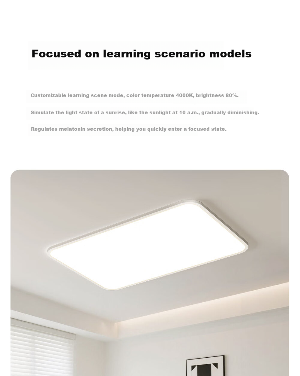 Kuka LED Ceiling Light Eye Protection Philips Aluminum Living Room Bedroom Simple 38cm Round [Installation Included] 27