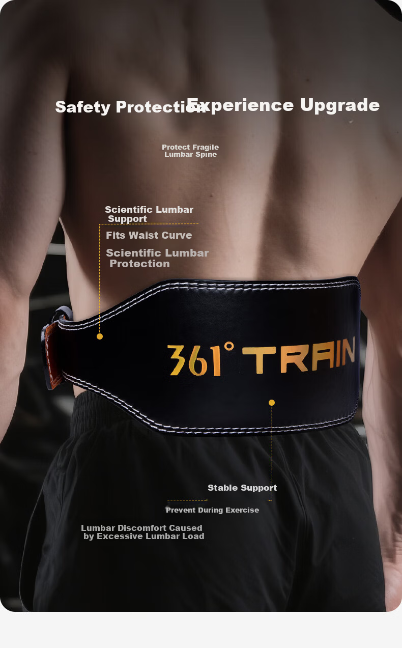 361° Fitness Belt Men Deadlift Squat Strength Training Weightlifting Protective Belt Size M 6