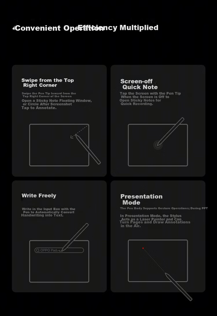 OPPO Pencil 3 Pro Stylus for OPPO Pad 5 Pro/OPPO Pad Mini Tablets White 6