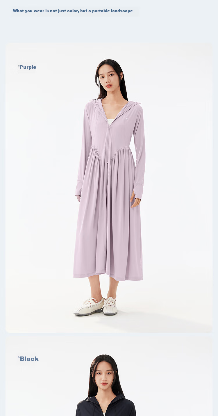 Moxun [Kunling Same Style] Palace Style Sunscreen Long Dress for Women New Original Yarn UV Protection Sun Protection Clothing 26 New Model 16