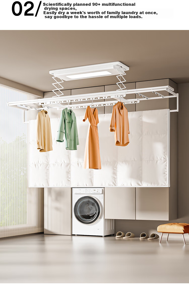 Mr. Bang [Genuine Supply] Electric Clothes Drying Rack Smart Invisible Balcony Large Capacity Drying Machine Lifting Clothes Rod D18pro 5