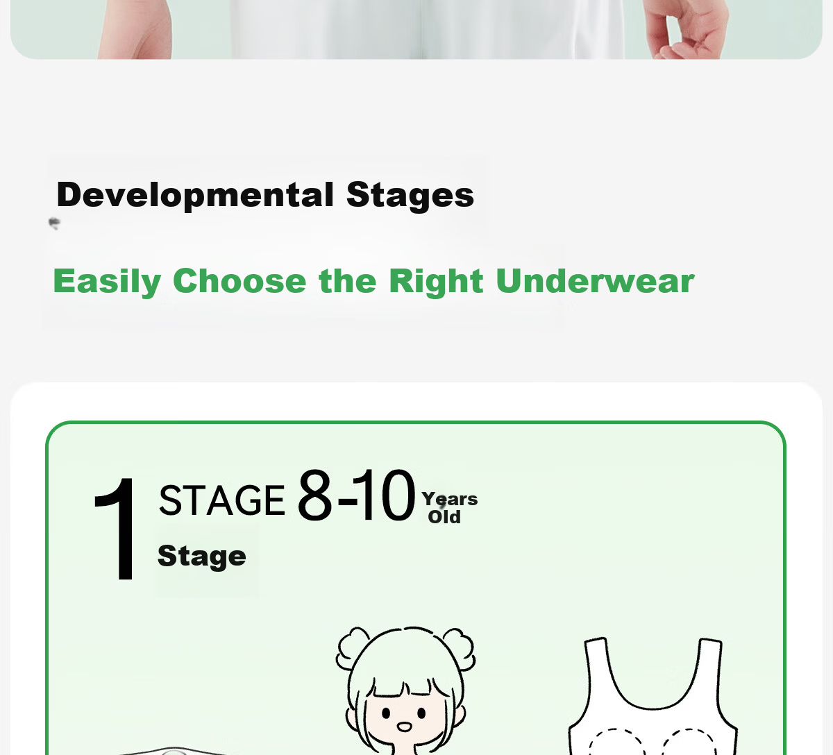 COCO SMART A-Class Modal Girls' Underwear Developmental Stage 10-Year-Old Girls' Bra Primary School Children's First Stage Small Vest 16