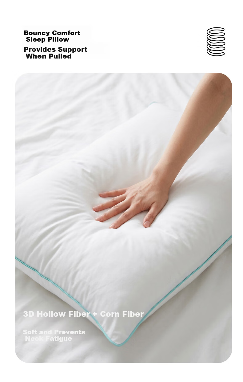 Huisui Corn Elastic Pillow Antibacterial Mite-Resistant Class A Adult Home High Resilience Pillow Core Single Pair Pack of 2 4
