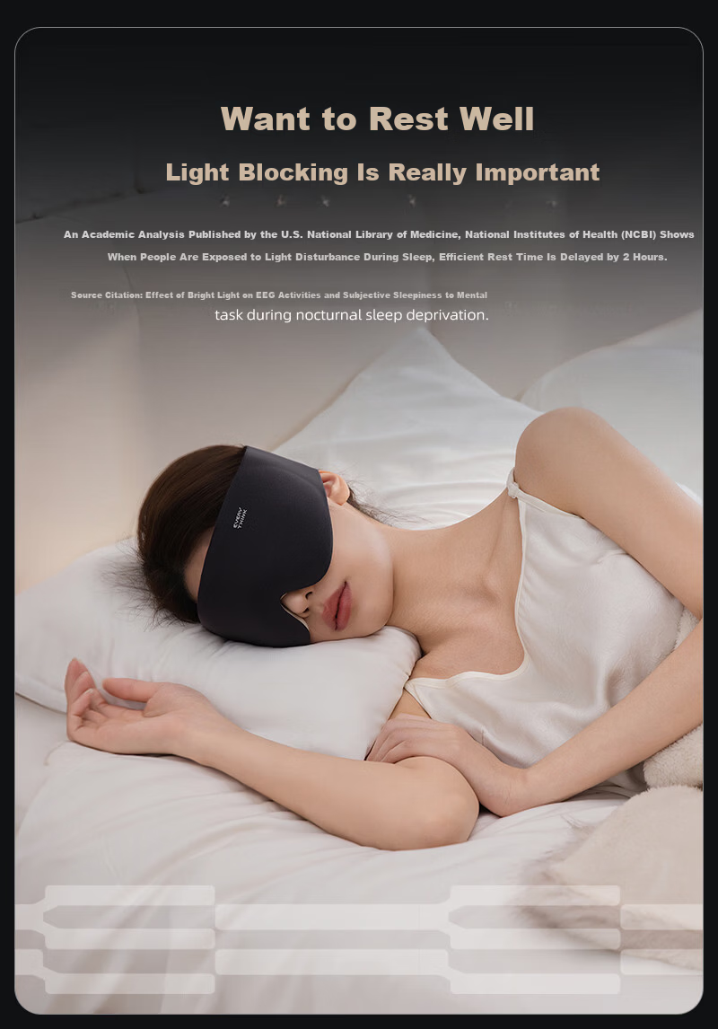 Sleep Mask Eye Cover Light Blocking Sleep Aid Relieve Eye Fatigue 3D Stereo Zero Pressure Eye Protection for Men and Women 2