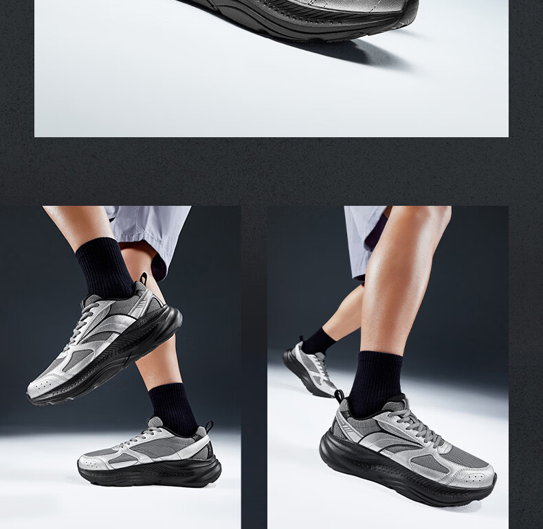 361° Xingyue 1.5 Men's Sports Shoes Summer Breathable Lightweight Shock Absorption Running Shoes Wide Fit Commuter Shoes 672632225-1 23