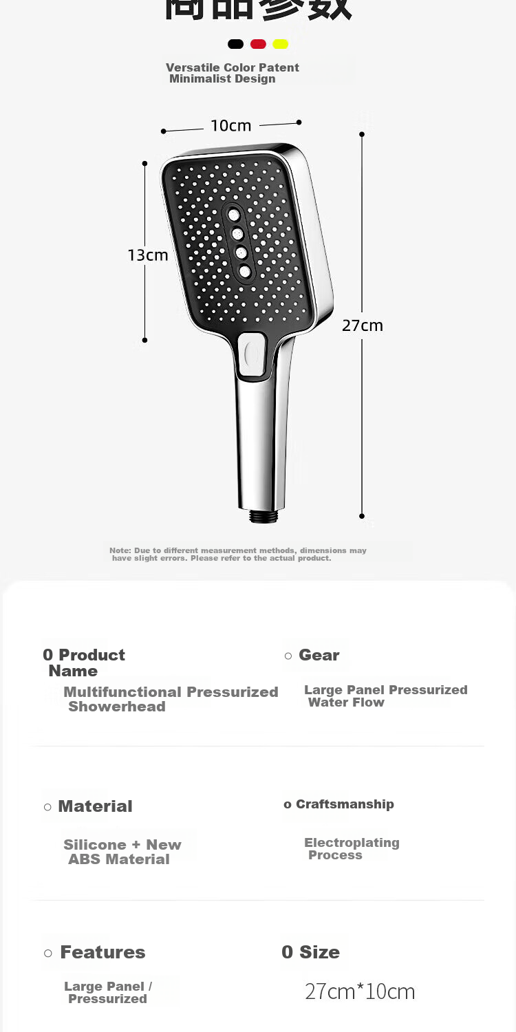 Del 28-Year Brand Shower Head High Pressure Home Bathroom Shower Set with Hose SL-002 13