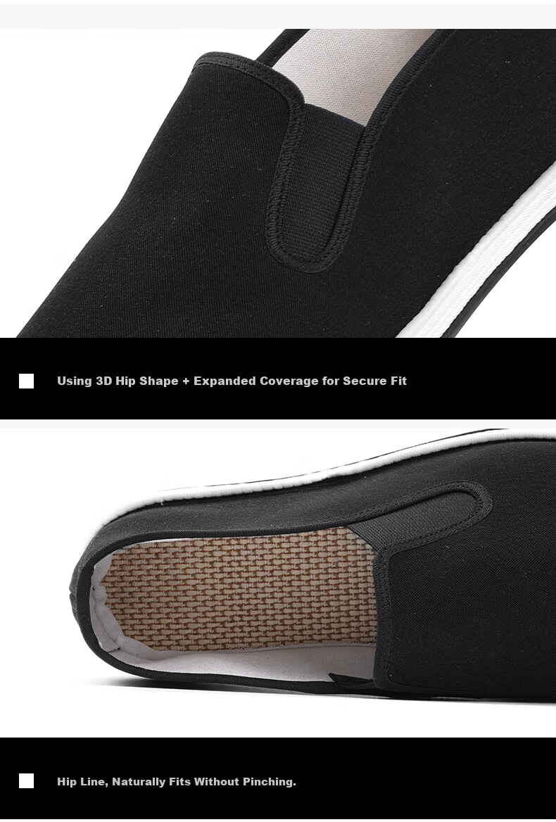 3514 Traditional Old Beijing Cloth Shoes Handmade Thousand-Layer Sole Slip-On Work Safety Shoes Comfortable Men's Shoes Xiangyun Sole Size 40 5