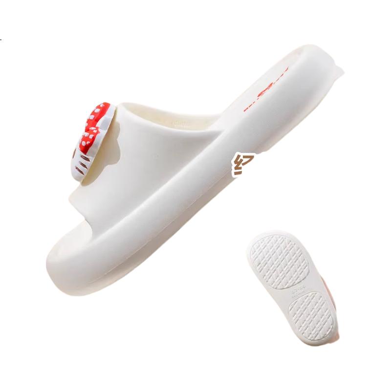 Hello Kitty Children's Summer Indoor Non-Slip Girls' Slippers Parent-Child Style ST2615 White Size 34/35