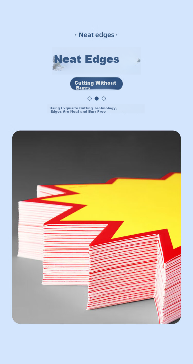 Jufu Explosive Price Tag Promotional Price Label Shock Price Display Board Special Offer Hot Item Blank Extra Large 100 Sheets with Pen 3
