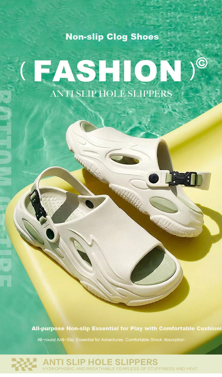 Jingzhenlianggong EVA Odor-Resistant Breathable Sandals Senma Style Mint Green Size 44-45 1