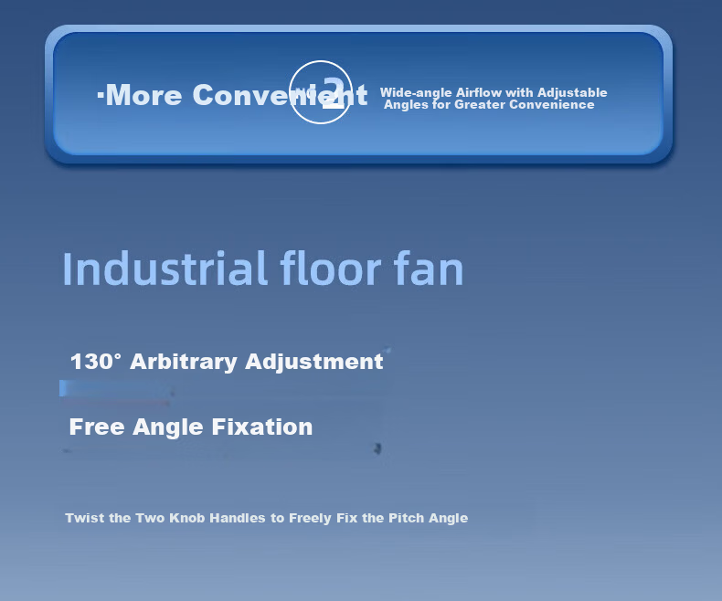AUX Industrial Floor Fan 20-inch High Power Table Fan Commercial Home Use Pure Copper Motor 9