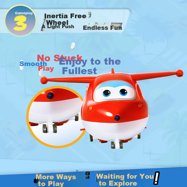 AULDEY Super Wings 13-Piece Interstellar Guardian Transforming Robot Toy Gift Set for Kids 7