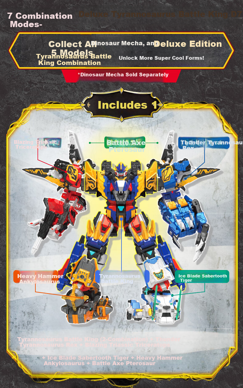 Mini Force X Ice Blade Sabertooth Tiger Season 8 Strongest Dinosaur 3-Form Combination Left Foot Armor Transforming Robot Toy 10