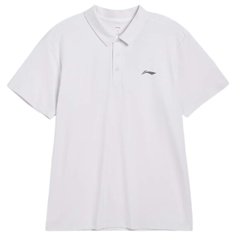 LI-NING Men's Short Sleeve Polo Shirt Breathable Moisture-Wicking Sports Casual Fashion Tee