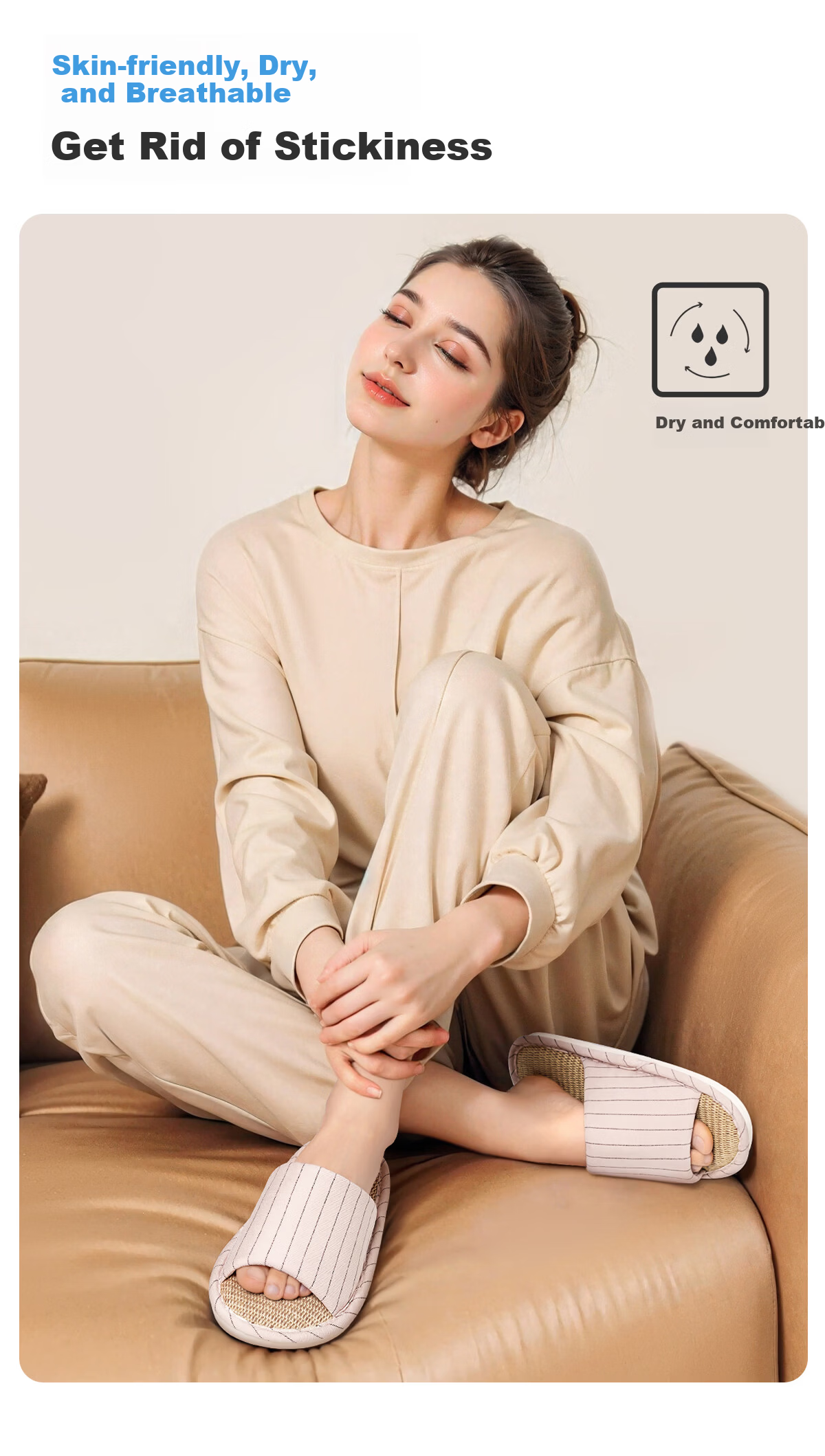 Soft Non-Slip Linen Slippers for Men Spring Summer Couples Indoor Home Antibacterial Deodorant Silent Floor Cotton Linen Slippers for Women 8