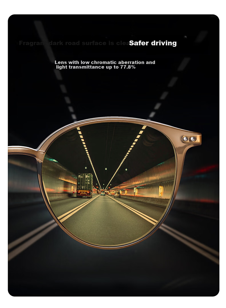 CAPONI Photochromic Night Vision Sunglasses for Women UV Protection Day and Night Driving Anti-Glare Polarized Sunglasses 6