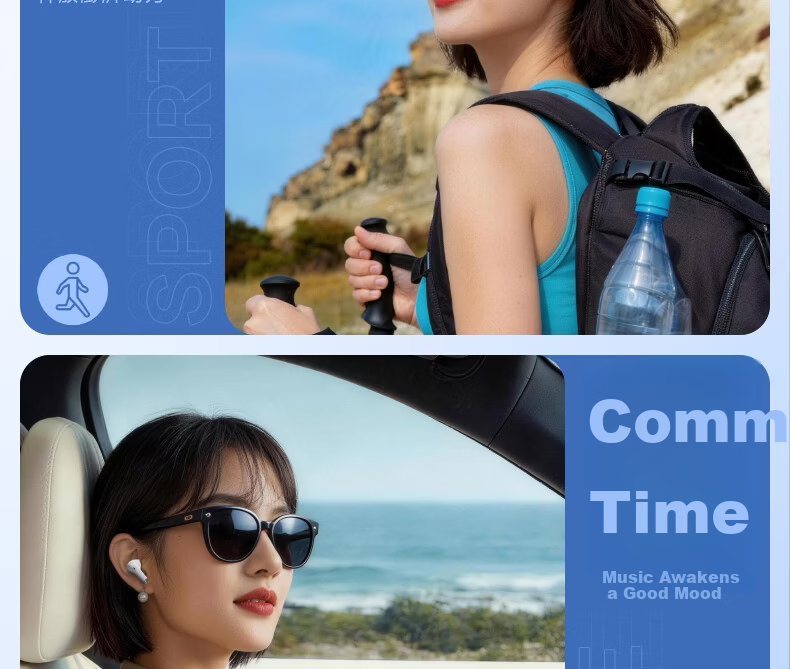 Deli True Wireless Bluetooth Earbuds Semi-In-Ear Earphones Charging Music Sports Gaming Headphones Gift Bluetooth 6.0 Type-C Compatible with Apple Xiaomi Phones White 20