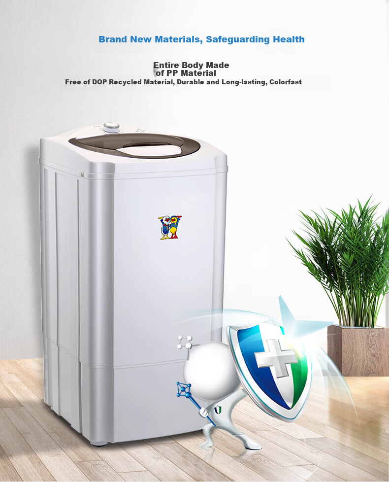 Little Duck Brand Trendy Home Appliance 6kg Large Capacity Powerful Spin Dryer Semi-Automatic Spin Drying Tub for Dormitory and Rental Use 5