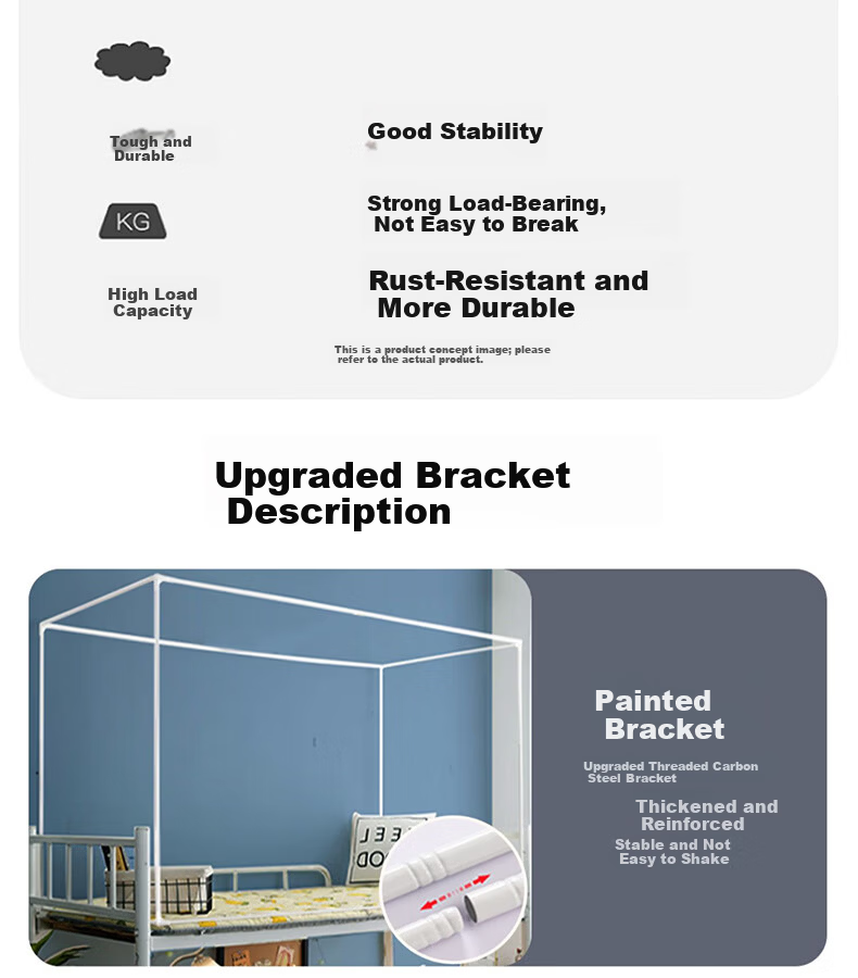 YANYANGTIAN Student Dormitory 100% Blackout Integrated Bed Curtain Mosquito Net for 0.9m Bed [Suitable for Bunk Beds] 23
