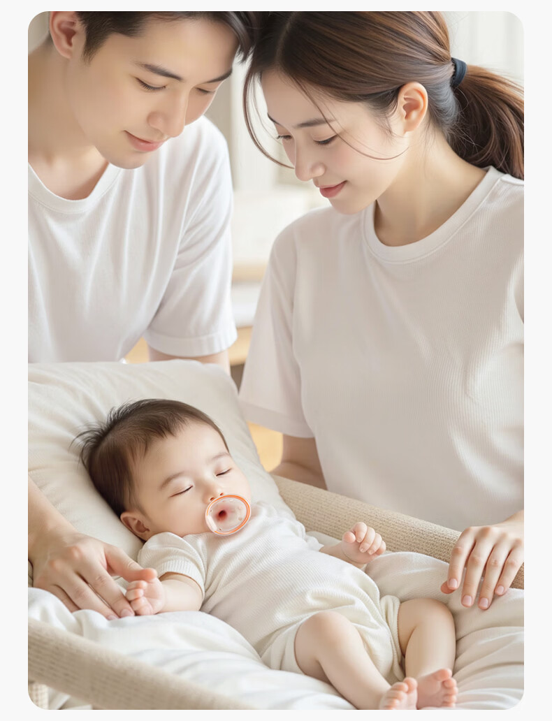 Jiaeryou Soothing Pacifier for 1-3-6+ Months, Anti-Colic, Anti-Overbite, Newborn Silicone Ultra-Light Sleep Aid, 2-Pack 8