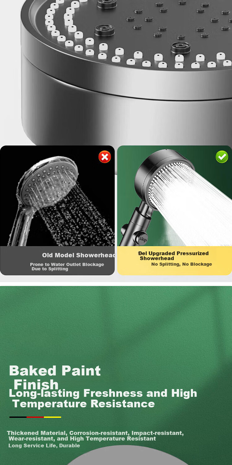 Del 28-Year Brand High-Pressure Shower Head Powerful Multi-Function Handheld Shower Y-817 10