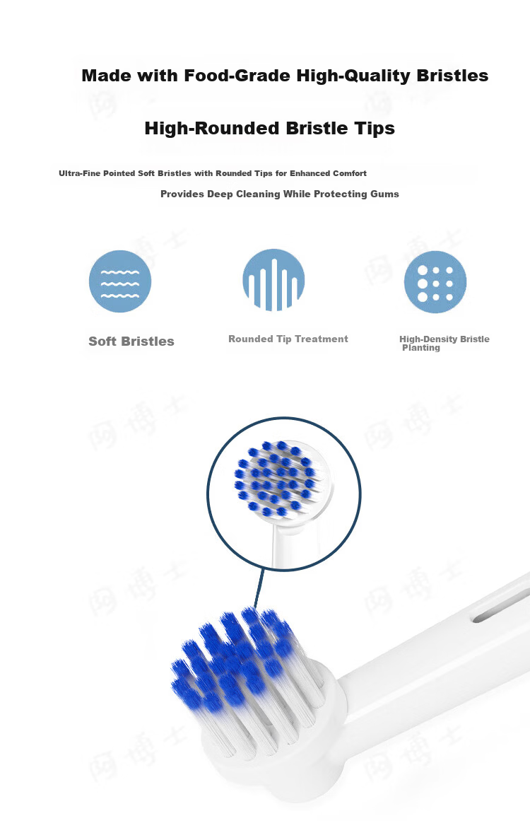 Doctor A Compatible Braun Oral-B Electric Toothbrush Heads D12/D16/D100/P2000/P4000 Soft Gum Care Replacement Toothbrush Heads 6-Pack 7