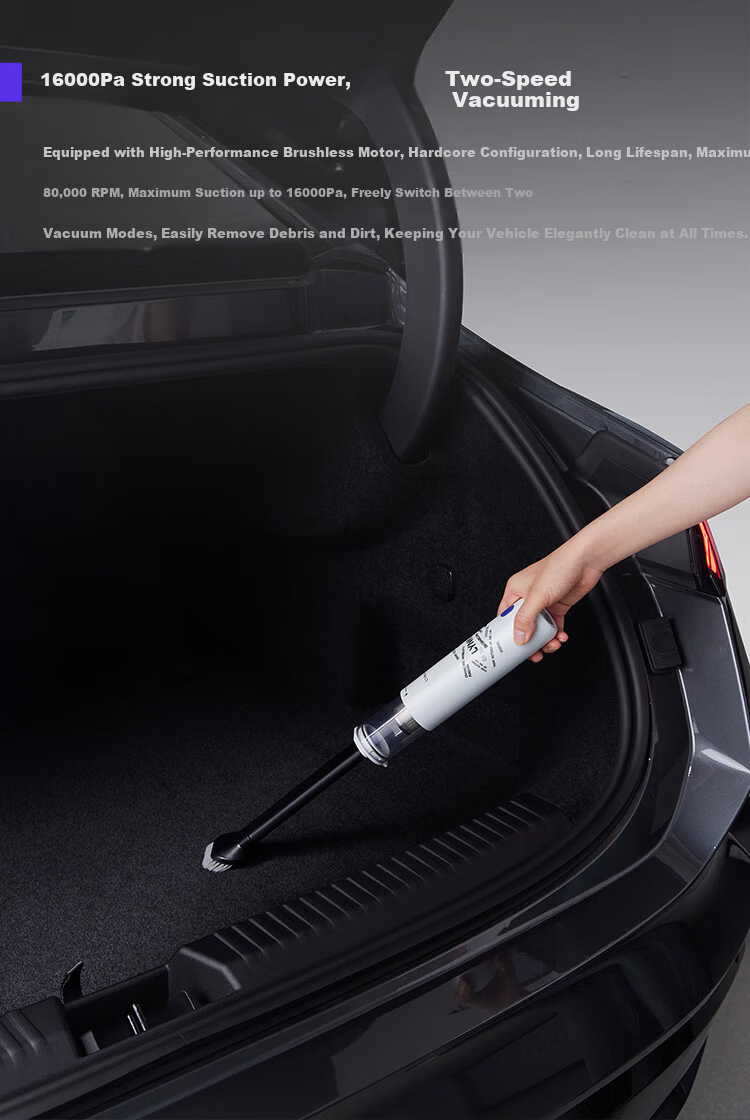 Lynk & Co [New Arrival] Wireless Handheld Car Vacuum Cleaner High Suction Portable Car Dust Blower and Vacuum Cleaner Multi-Function Car Interior Cleaner 4