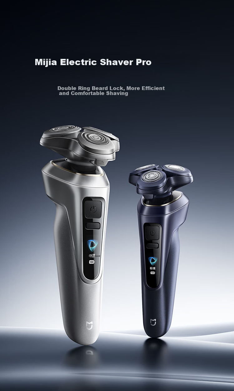 Mijia Electric Shaver Pro Set with Surround Lock Technology, Microbead Guide, Smart High-End Razor, Multifunctional Wireless Charging Sterilization and Drying Base Station, Father's Day Gift 5