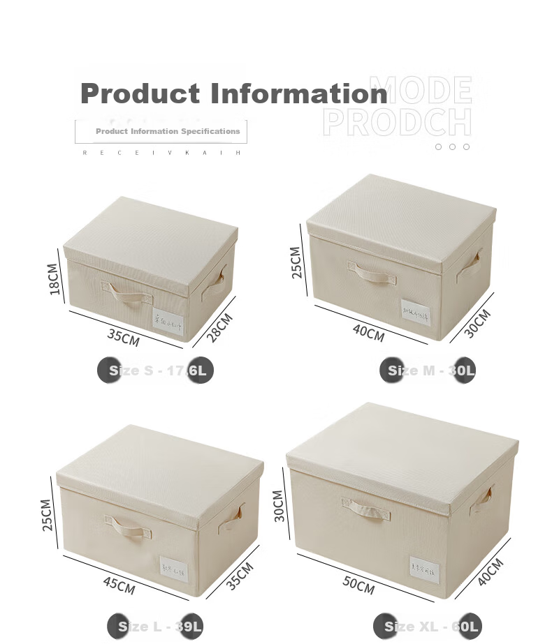 KATEI STORY Japanese Wardrobe Storage Basket Clothes Storage Box Fabric Storage Basket Foldable Storage Basket Clothing Storage Box 13